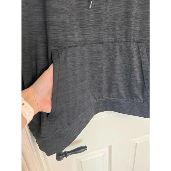 Reset gray sleavless drawstring hoodie with front pocket size large - Picture 4 of 7